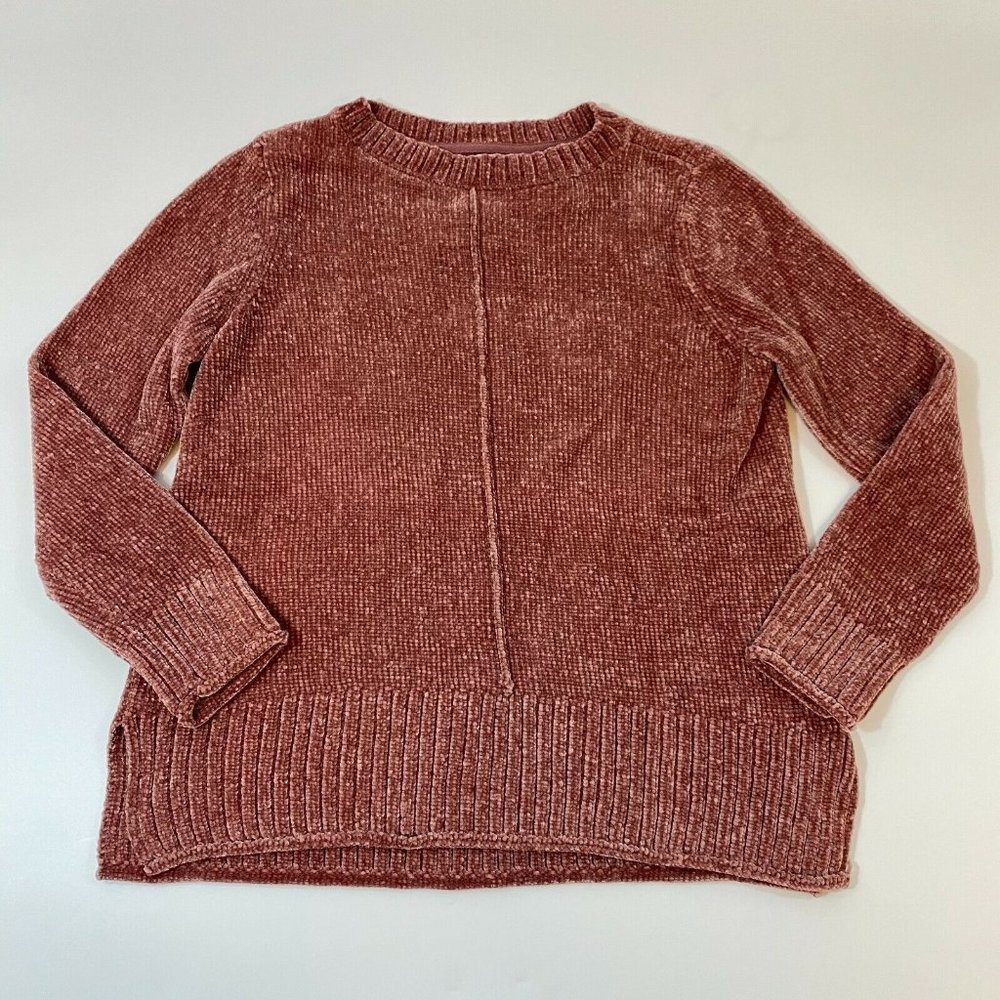 Style & Co. Women's Chenille Knit Sweater Mauve Pink Size Petite Small PS
